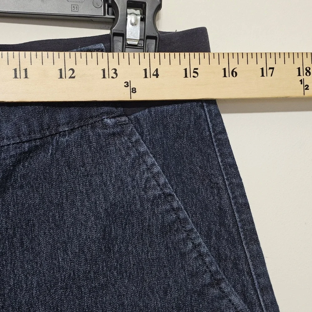 Lee Women's‎ Jeans Size 10 Blue Short Dark Wash Elastic Waistband Pockets 443226